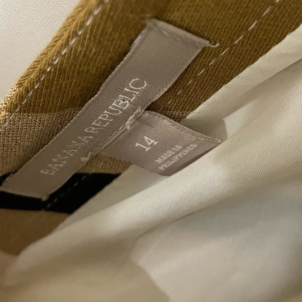 Banana Republic Gold Dress. SZ 14 - Picture 4 of 5